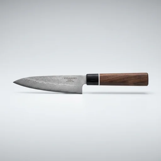 Yoshihiro Nashiji Damascus Petty Knife